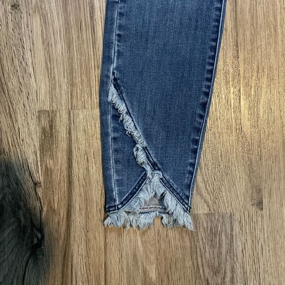 Liverpool Jeans Abby Crop Ibiza Skinny Scalloped Hem Stretch Blue Womens Size 4 - Picture 3 of 11